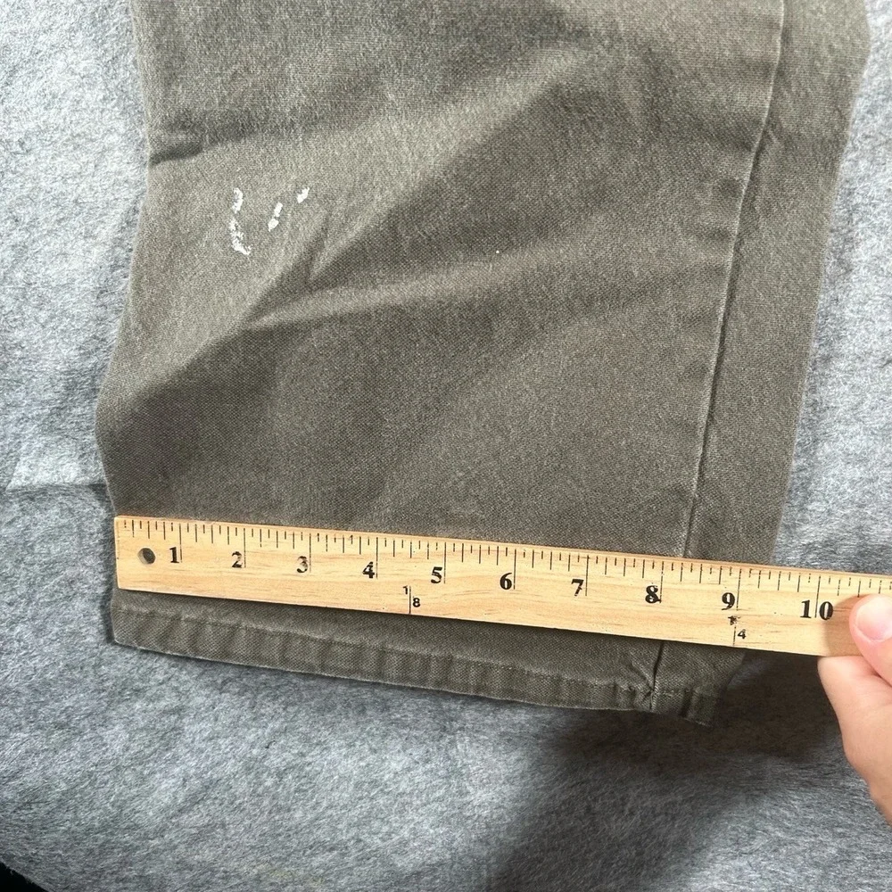 Dickies Carpenter Pants Mens 38X30 Olive Brown Paint Stains Distressed Utility